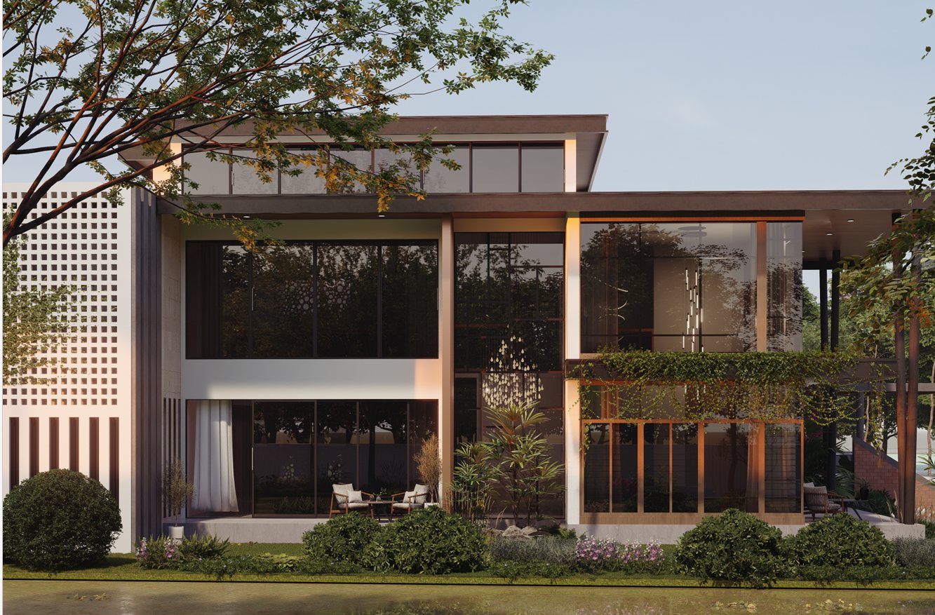 Serene villa exterior in Kochi
